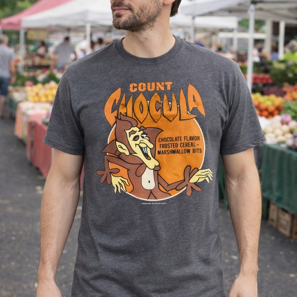 Count Chocula T Shirt Men Large Tee Luv Vintage retro Style 80’s 90’s Cereal Y2K